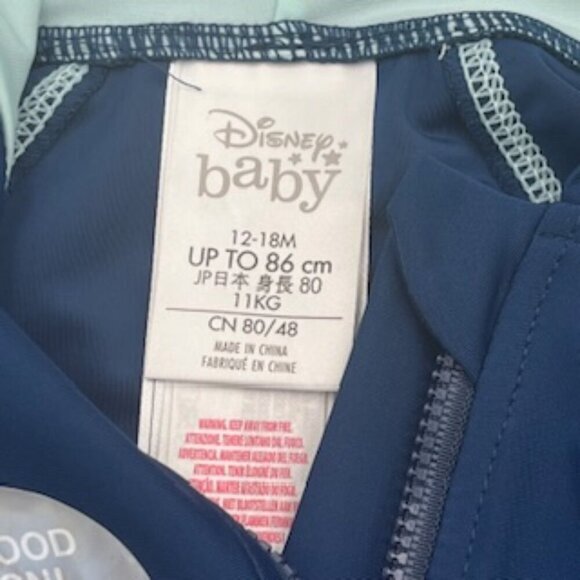 New Mickey Mouse Disney Hooded Rash guard Swim TopToddler Baby Boy Size 12-18 Mo - Picture 3 of 8